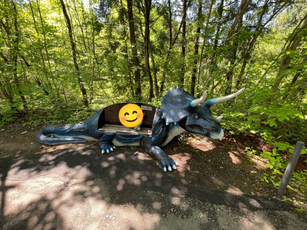 ディノパーク内のトリケラトプス